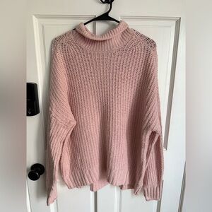 American Eagle Outfitters Soft Pink Turtleneck Sweater
